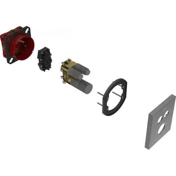 Смеситель для душа с термостатом Vincea VSCV-321T-MGM (со скрытой частью) вороненная сталь фото 2