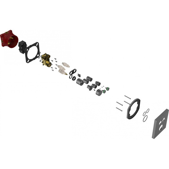 Смеситель для душа с термостатом Vincea VSCV-321T-MGM (со скрытой частью) вороненная сталь фото 3