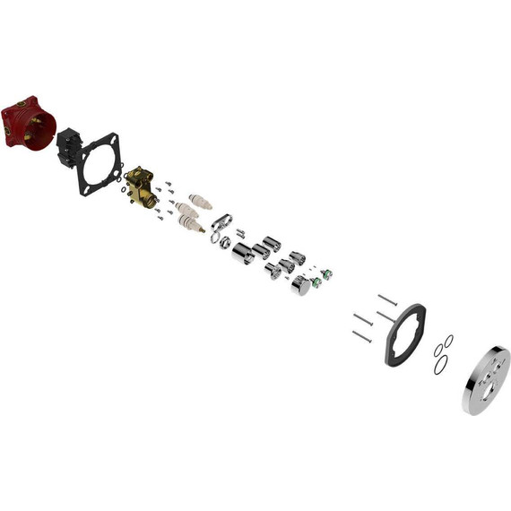 Смеситель для душа с термостатом Vincea VSCV-322T-MCH (со скрытой частью) фото 2