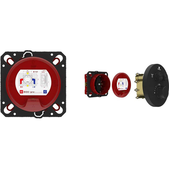 Смеситель для душа с термостатом Vincea VSCV-322T-MMB (со скрытой частью) матовый черный фото 4