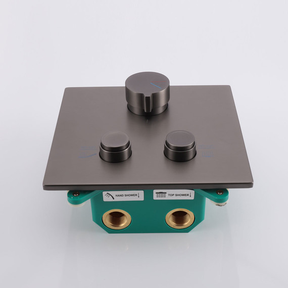 Смеситель для душа Vincea VSCV-421GM (со скрытой частью) вороненная сталь фото 2