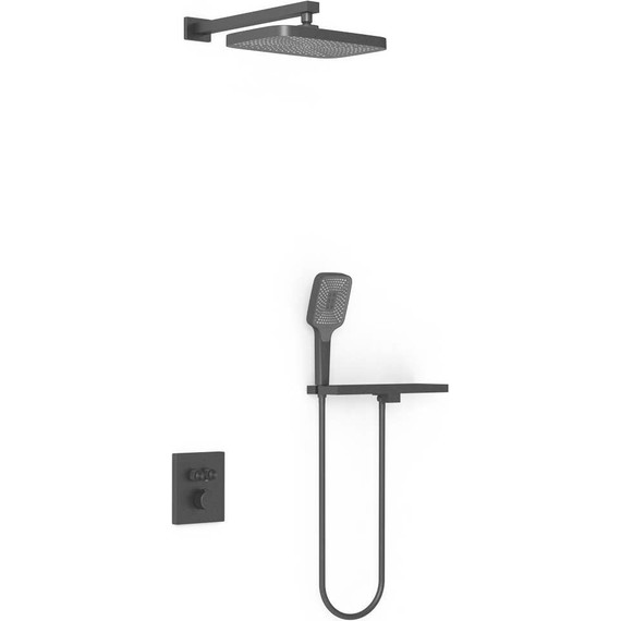 Душевая система для душа с термостатом Vincea VSFW-321MT1RMB, чёрный матовый фото 2