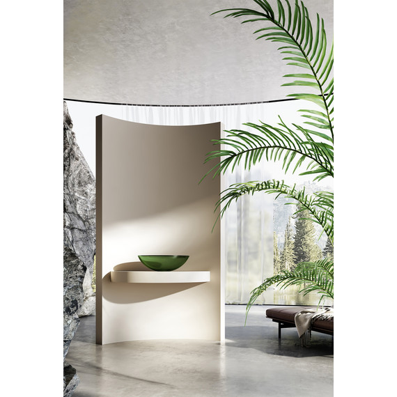 Раковина-чаша прозрачная Abber Kristall 50 см AT2802Emerald, зелёный - 3 Раковина-чаша прозрачная Abber Kristall 50 см AT2802Emerald, зелёный фото 3