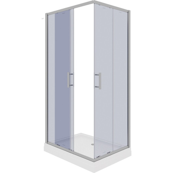 Душевое ограждение Parly 100х70 см QZ71S, хром/тонированное фото 5