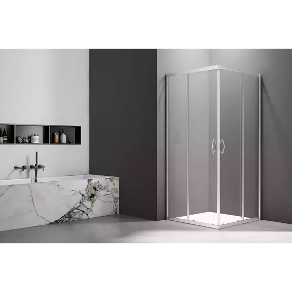 Душевое ограждение Veconi Rovigo 90х80 см RV101-8090-01-C4, хром/прозрачное фото 2