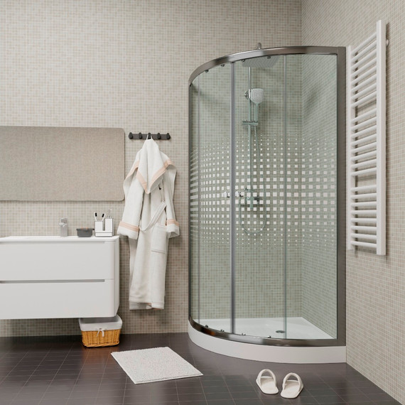 Душевое ограждение Parly 90х90 см Z9111, хром/прозрачное фото 2