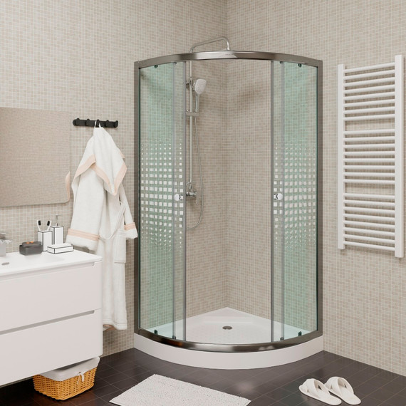 Душевое ограждение Parly 90х90 см Z9111, хром/прозрачное фото 3