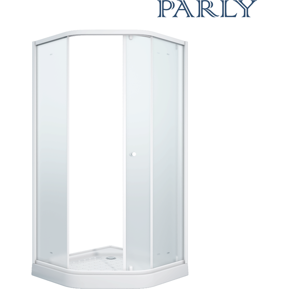 Душевое ограждение Parly 90х90 см ZEP91FR, белый/матовое фото 5