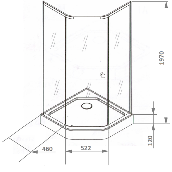 Душевое ограждение Parly 90х90 см ZEP91FR, белый/матовое фото 8