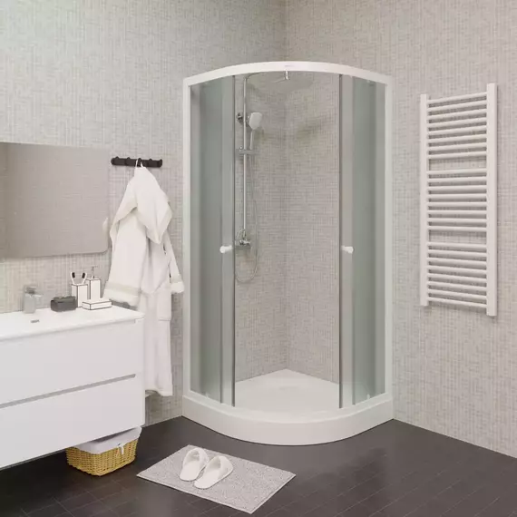 Душевое ограждение Parly 90х90 см ZF91, белый/матовое - 2 Душевое ограждение Parly 90х90 см ZF91, белый/матовое фото 2