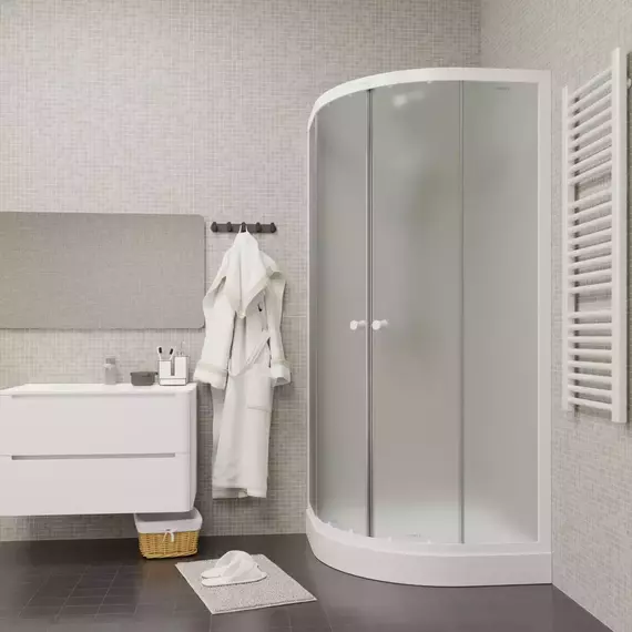 Душевое ограждение Parly 90х90 см ZF91, белый/матовое - 3 Душевое ограждение Parly 90х90 см ZF91, белый/матовое фото 3
