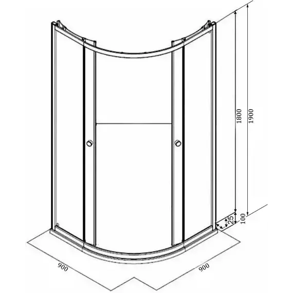 Душевое ограждение Parly 90х90 см ZF91, белый/матовое - 4 Душевое ограждение Parly 90х90 см ZF91, белый/матовое фото 4