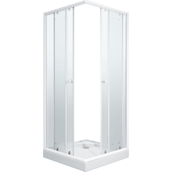 Душевое ограждение Parly 80х80 см ZFQ81, белый/матовое фото 4