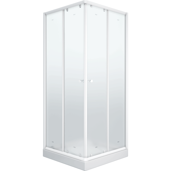 Душевое ограждение Parly 80х80 см ZFQ81, белый/матовое фото 5