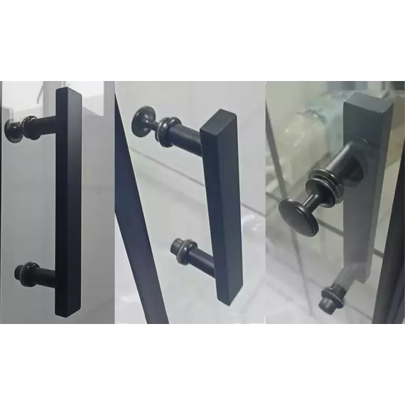 Душевое ограждение Parly 90х90 см ZPE911FB, чёрный/матовое фото 4