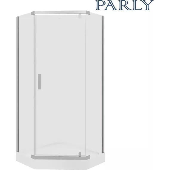 Душевое ограждение Parly 90х90 см ZPE911TE, хром/прозрачное фото 4