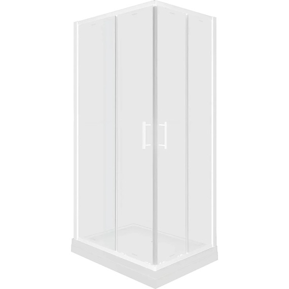 Душевое ограждение Parly 120х80 см ZQ121F, белый/матовое фото 2