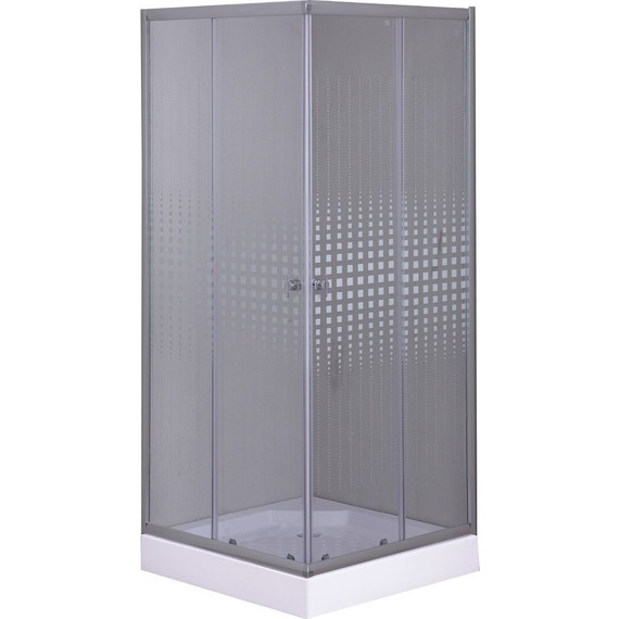Душевое ограждение Parly 80х80 см ZQ8111, хром/прозрачное фото 2