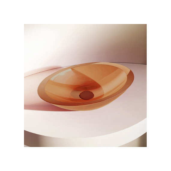 Раковина-чаша Abber Kristall 50 см AT2810Topas, оранжевый фото 