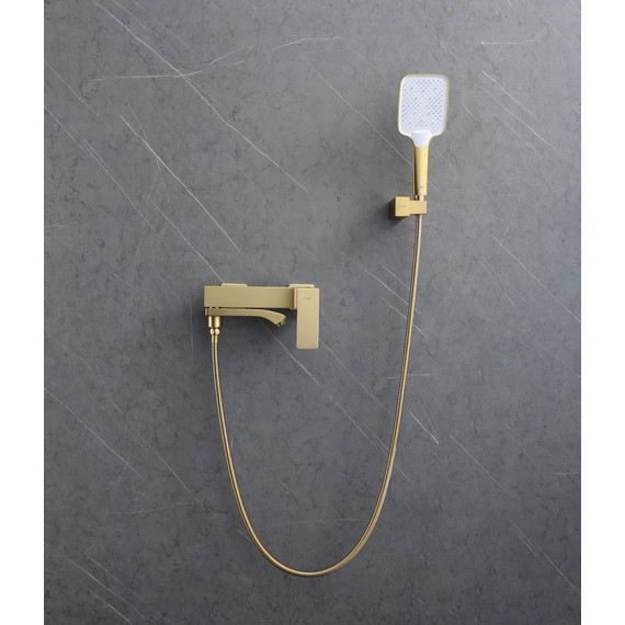 Смеситель для ванны Raglo R01.30.03, сатин золотой фото 3