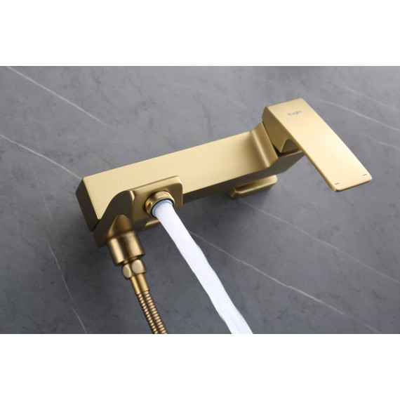 Смеситель для ванны Raglo R01.30.03, сатин золотой фото 8