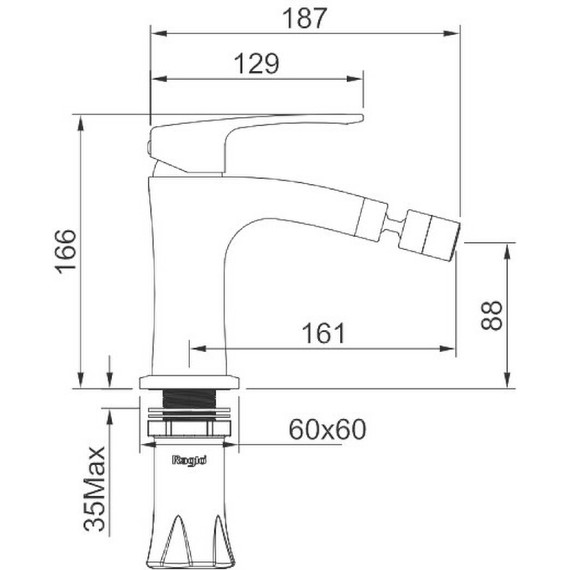 Смеситель для биде Raglo R01.50, хром фото 2