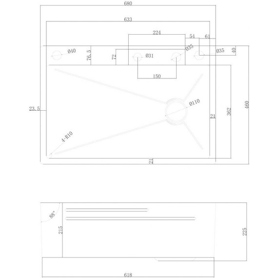 Кухонная мойка Abber Wasser Kreis AF2194B, чёрный матовый, Цвет производителя: чёрный матовый фото 3