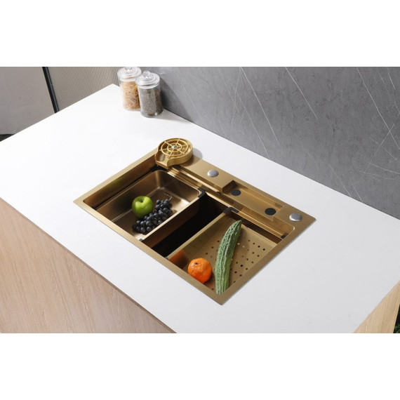 Кухонная мойка Abber Wasser Kreis AF2194G, золото матовое, Цвет производителя: золото матовое - 4 Кухонная мойка Abber Wasser Kreis AF2194G, золото матовое, Цвет производителя: золото матовое фото 4