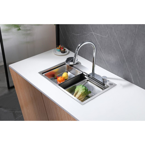 Кухонная мойка Abber Wasser Kreis AF2194, Цвет производителя: хром - 2 Кухонная мойка Abber Wasser Kreis AF2194, Цвет производителя: хром фото 2