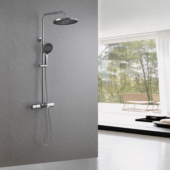 Душевая стойка с термостатом Abber Thermostat AF8516L, Цвет производителя: хром - 2 Душевая стойка с термостатом Abber Thermostat AF8516L, Цвет производителя: хром фото 2