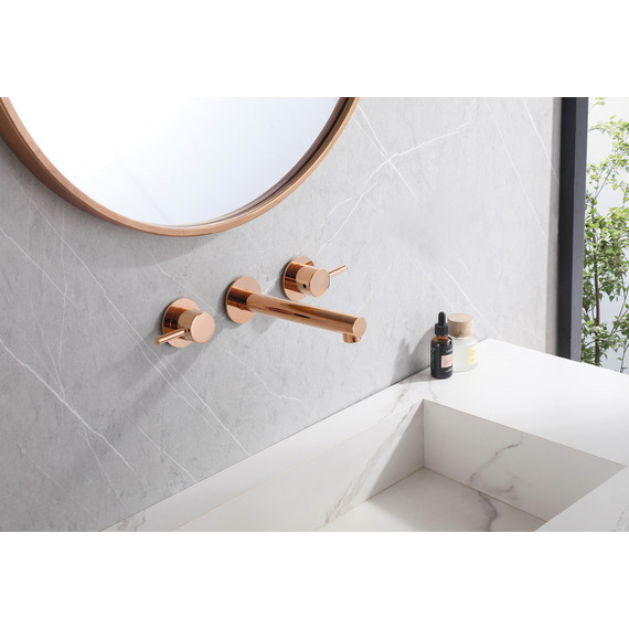 Смеситель для раковины настенный Abber Emotion AF88121RG (со скрытой частью) розовое золото, Цвет производителя: розовое золото фото 2