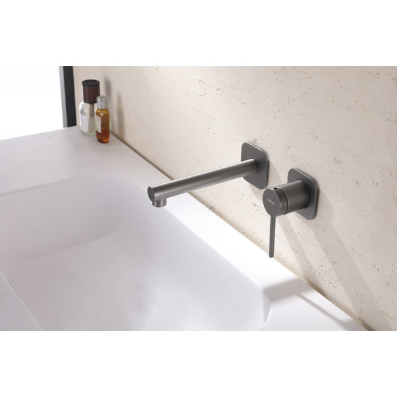 Смеситель для раковины настенный Abber Emotion AF8812NG (со скрытой частью) никель, Цвет производителя: никель фото 2