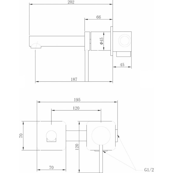 Смеситель для раковины настенный Abber Emotion AF8812NG (со скрытой частью) никель, Цвет производителя: никель фото 3