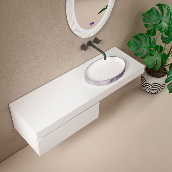 Раковина-чаша Abber Stein 50 см AS2603Violett, фиолетовый фото 2