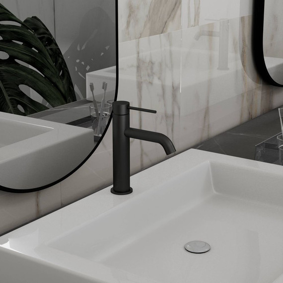 Смеситель для раковины Vincea City VBF-2C1MB, чёрный - 2 Смеситель для раковины Vincea City VBF-2C1MB, чёрный фото 2