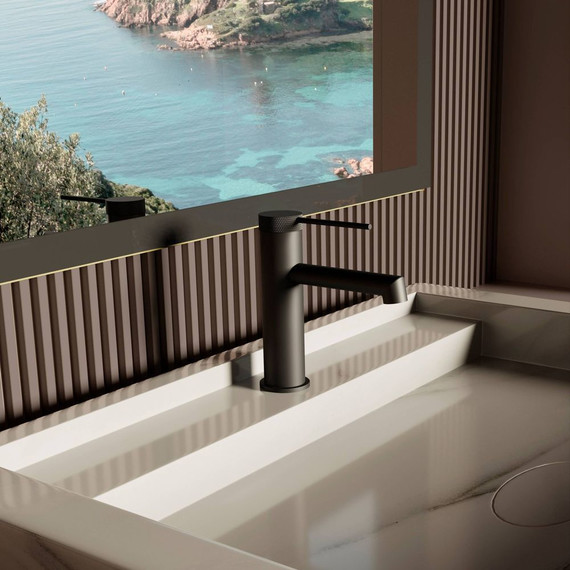 Смеситель для раковины Vincea Rim VBF-2RM1MB, чёрный - 2 Смеситель для раковины Vincea Rim VBF-2RM1MB, чёрный фото 2