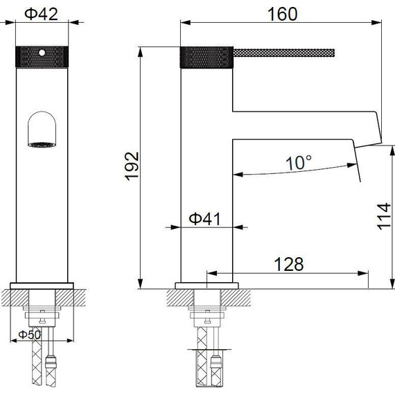Смеситель для раковины Vincea Rim VBF-2RM1BG, брашированное золото - 3 Смеситель для раковины Vincea Rim VBF-2RM1BG, брашированное золото фото 3
