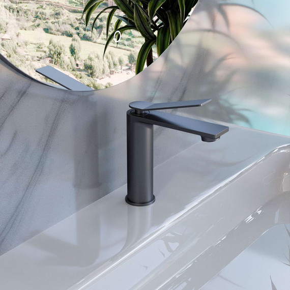 Смеситель для раковины Vincea Verse VBF-2VE1GM, вороненая сталь фото 2