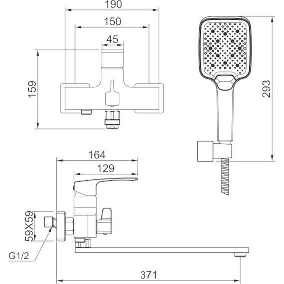 Смеситель для ванны Raglo R01.22, хром фото 2