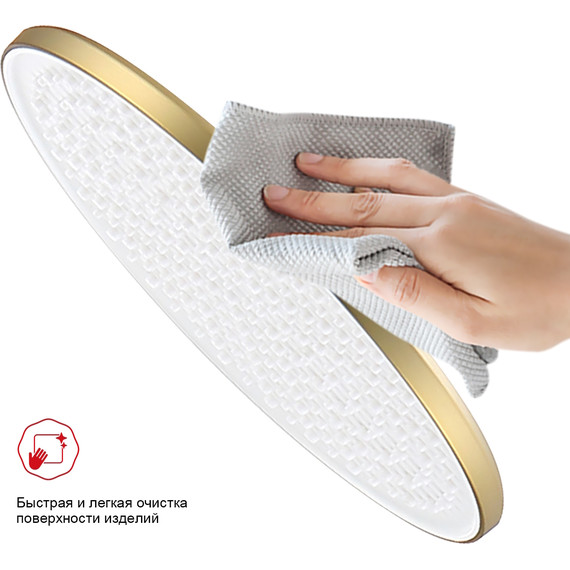 Верхний душ Raglo 250x250 мм R451.50.03, сатин золотой фото 3