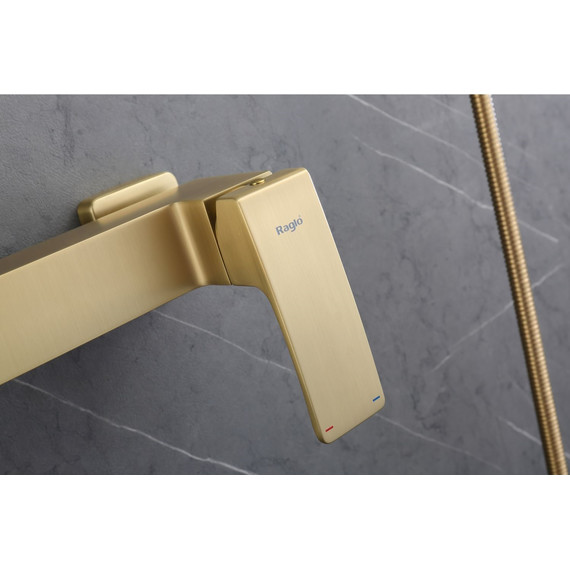 Смеситель для ванны Raglo R01.30.03, сатин золотой фото 6