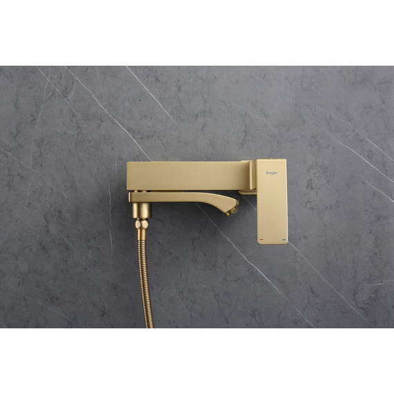 Смеситель для ванны Raglo R01.30.03, сатин золотой фото 5