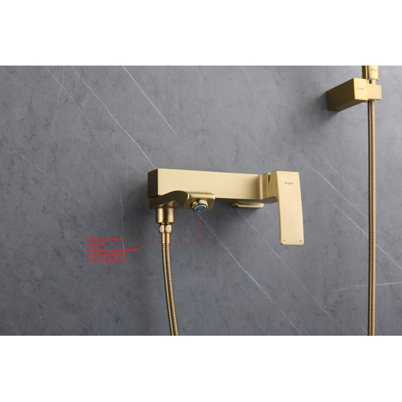 Смеситель для ванны Raglo R01.30.03, сатин золотой фото 7