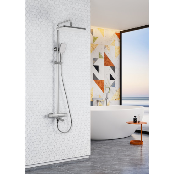 Душевая система с термостатом Raglo R01.26, хром фото 4