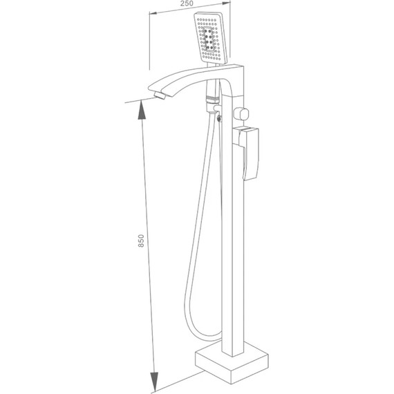 Смеситель для ванны напольный Raglo R01.33, хром фото 3