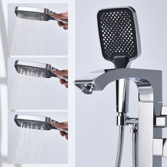 Смеситель для ванны напольный Raglo R01.33, хром фото 10