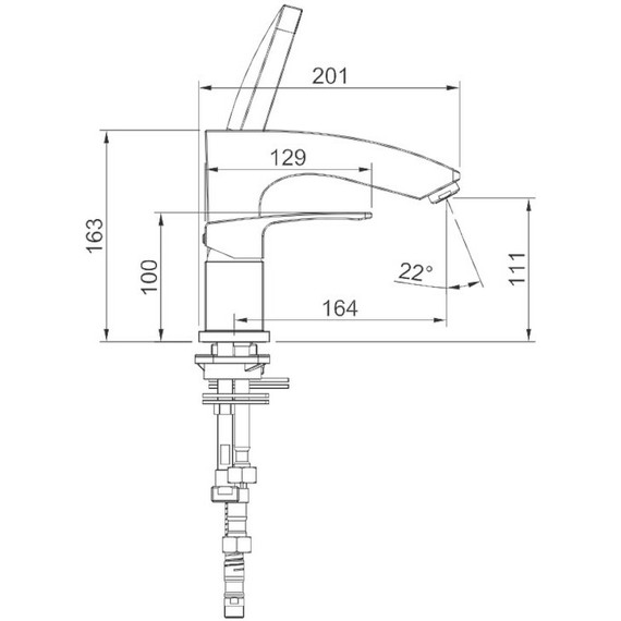 Смеситель на борт ванны Raglo R01.31, хром фото 2