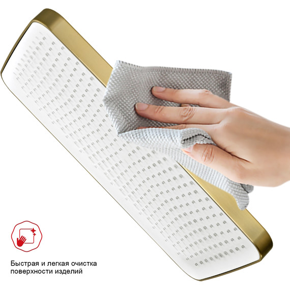 Верхний душ Raglo 350x200 мм R451.52.03, сатин золотой фото 3