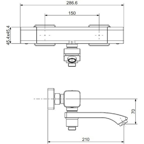 Смеситель для ванны с термостатом Raglo R01.36, хром фото 2