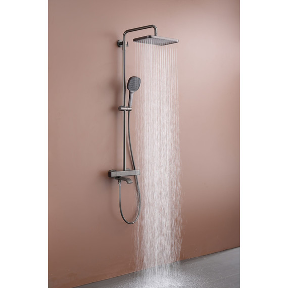 Душевая система с термостатом Raglo R22.26.09, графит фото 5